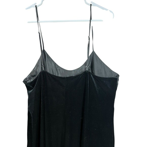 Lane Bryant NWT Babydoll Empire 18/20 Black Velvet Slip Dress Sequin Whimsigoth - Picture 12 of 16